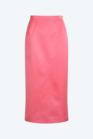 핑크 미디 스커트