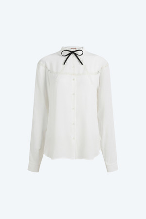 레이스 리본 셔츠