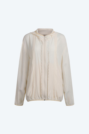 레이스 집업 블라우스