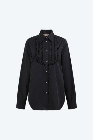 코튼 프릴 블라우스