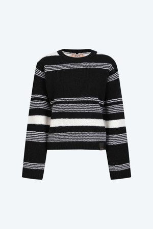 스트라이프 크루넥 니트