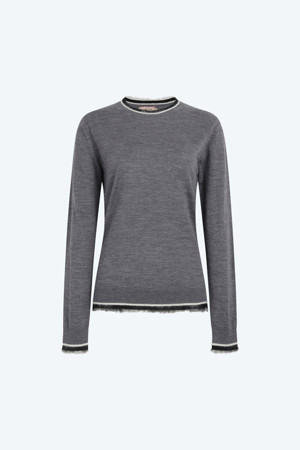 스트라이프 디테일 니트