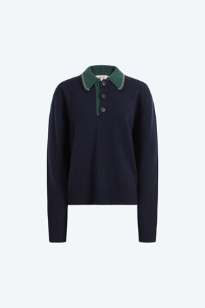 폴로 카라 오버 니트