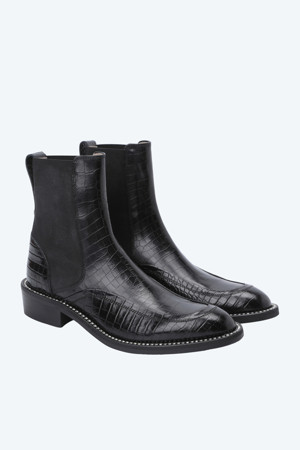 엠보싱 레더 부츠