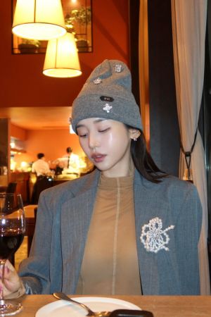 플라워 펄 브로치