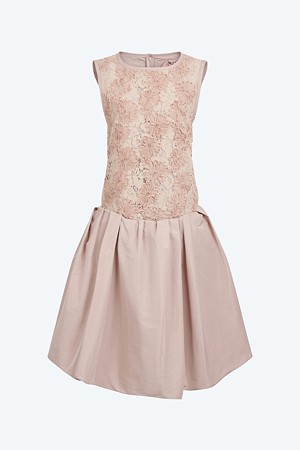 파우더로즈 레이스 드레스