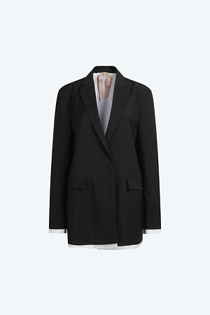 블랙 테일러드 싱글 자켓