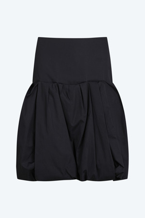 블랙 포플린 스커트
