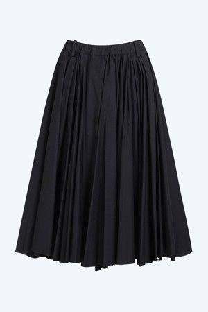 블랙 포플린 스커트