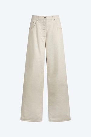 에크루 코튼 와이드 데님