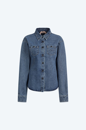 블루 데님 셔츠