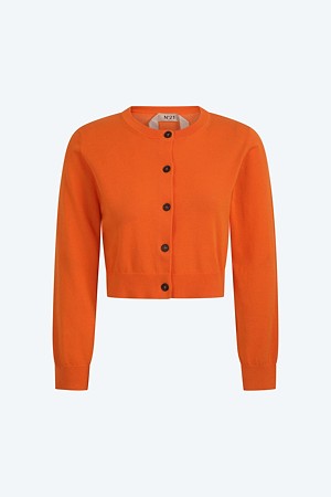 오렌지 크롭 가디건