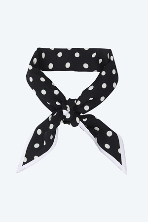 블랙 도트 스카프