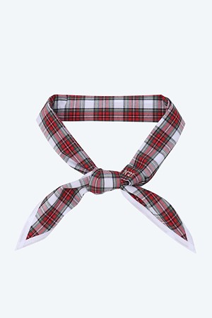 레드 타탄 스카프