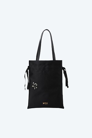 블랙 새틴 숄더백