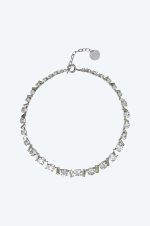 컬러 스톤 체인 네크리스