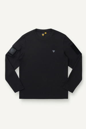 워크 소매 포켓 긴팔 티셔츠 V4