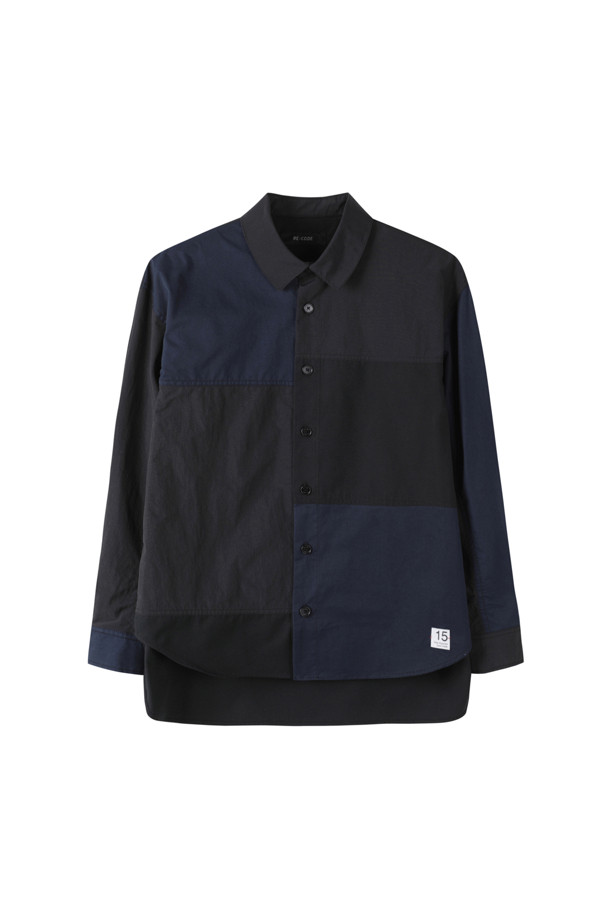 RE;CODE - 긴팔셔츠 - [RE;CODE 남성] Asymmetry Patchwork Shirt