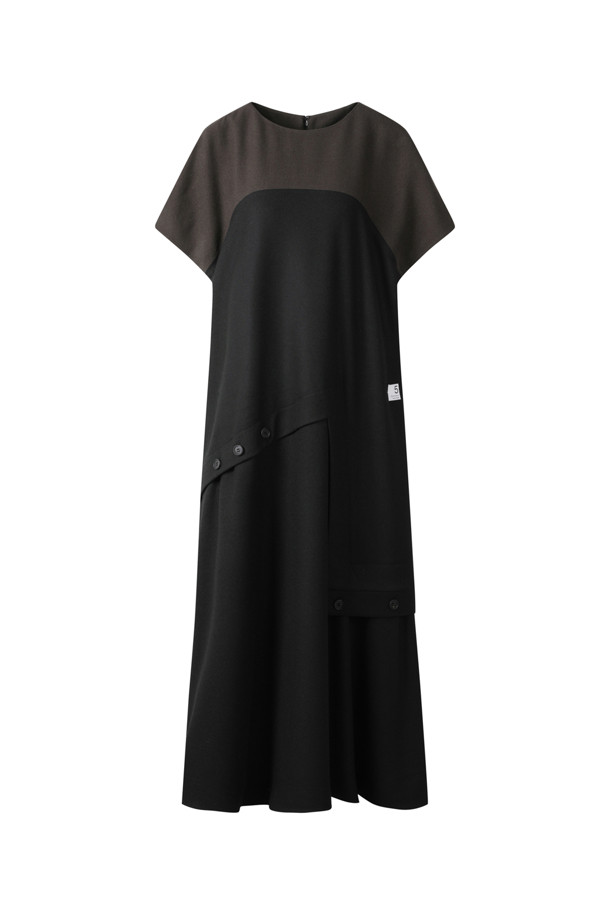 RE;CODE - 민소매 원피스 - [RE;CODE 여성] Draped Pants Detail Button Dress