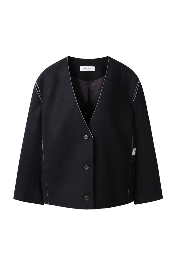 RE;CODE - 자켓 - [RE;CODE 여성] V-neck Slit Shoulder Jacket Coat