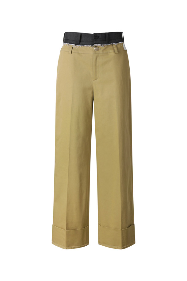 RE;CODE - 롱/미디팬츠 - [RE;CODE 여성] Double Waist Cotton Trousers