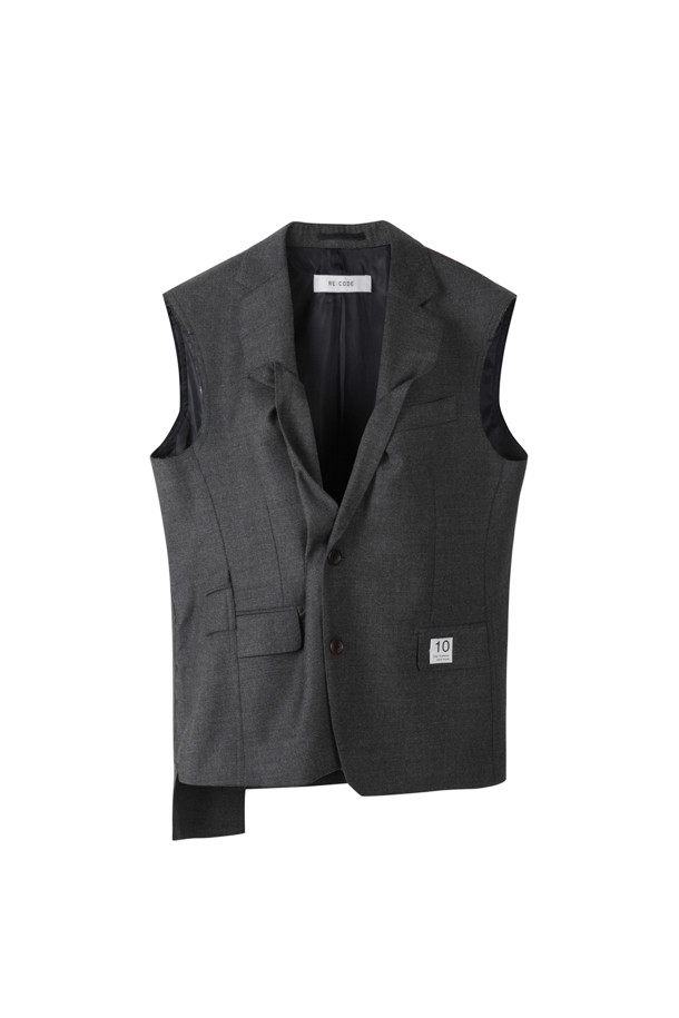 RE;CODE - 베스트 - [RE;CODE 여성] Crushed Mixed Pannel Boxy Vest