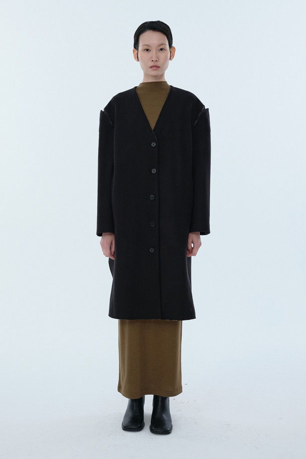 RE;CODE - 코트 - [RE;CODE 여성] Unbalanced Slit Shoulder Coat