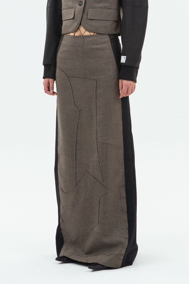 RE;CODE - 롱스커트 - [RE;CODE 여성] Puzzle Raw Egde Maxi Skirt