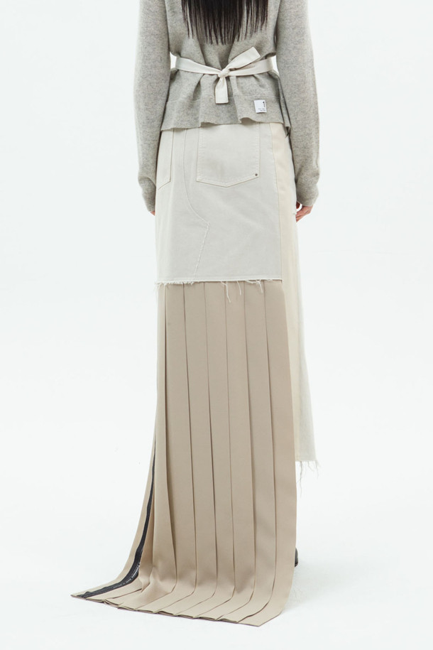 RE;CODE - 롱스커트 - [RE;CODE 여성] Back pleats Denim Long Skirt