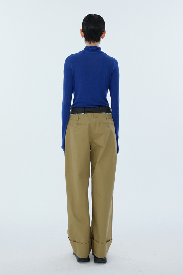 RE;CODE - 롱/미디팬츠 - [RE;CODE 여성] Double Waist Cotton Trousers