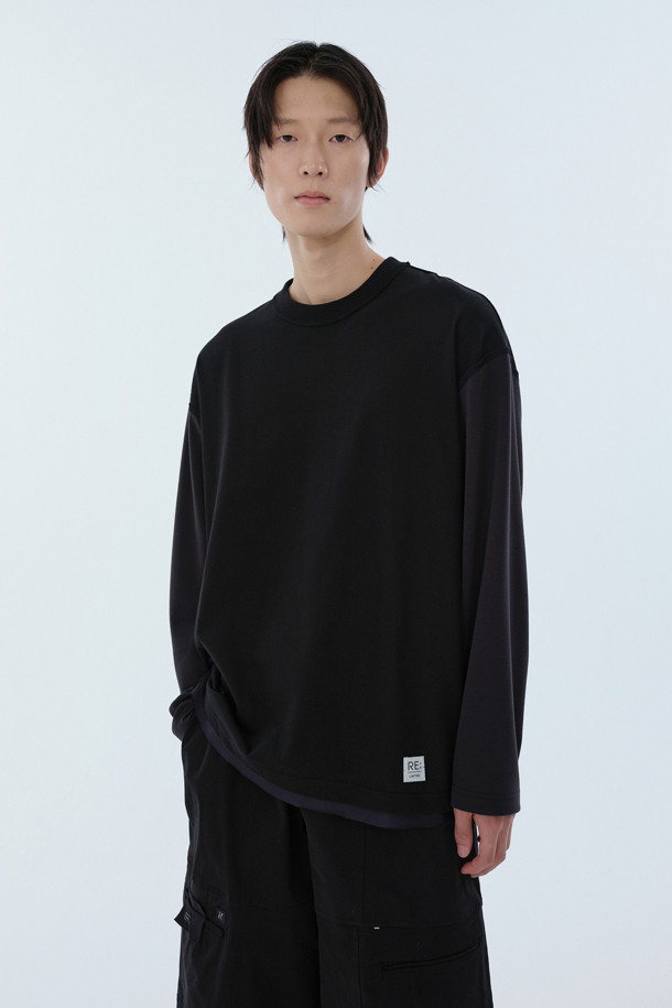 RE;CODE - 긴팔티셔츠 - [RE;CODE 남성] Lining Detail Longsleeve T-shirt