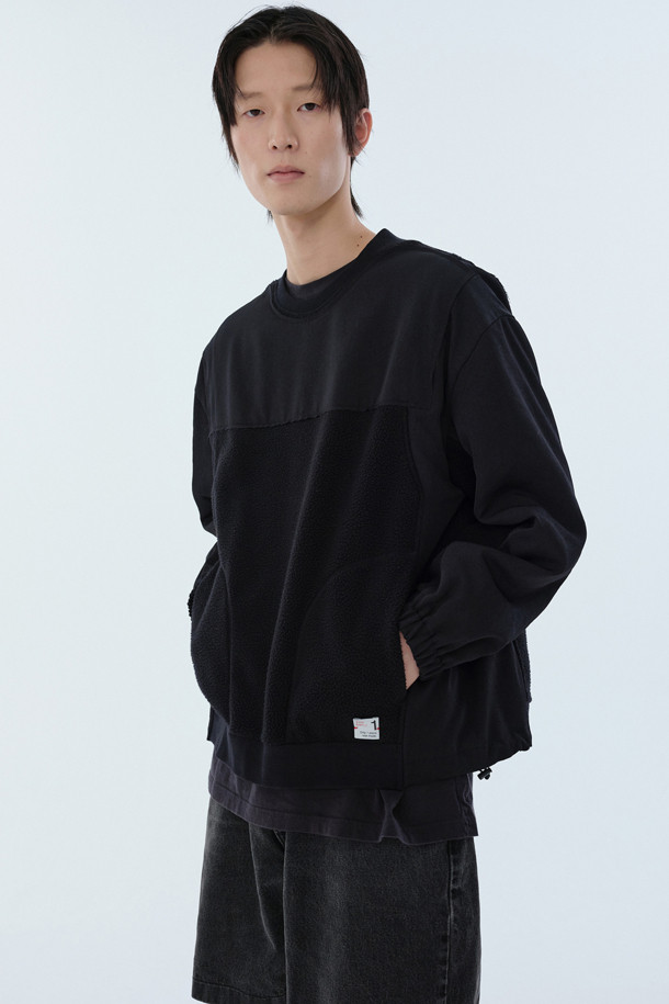 RE;CODE -  - [RE;CODE 남성] Pannel Fleece Top