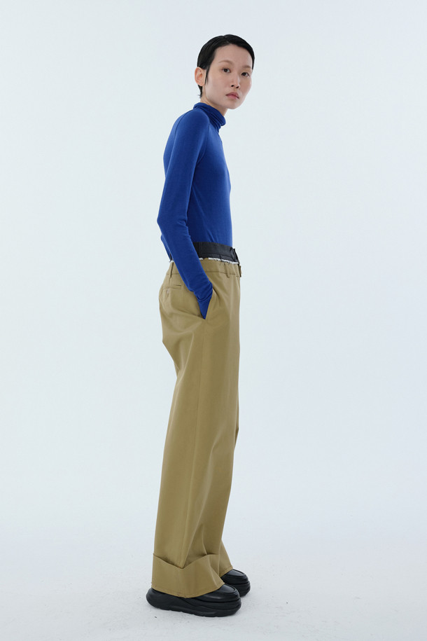 RE;CODE - 롱/미디팬츠 - [RE;CODE 여성] Double Waist Cotton Trousers