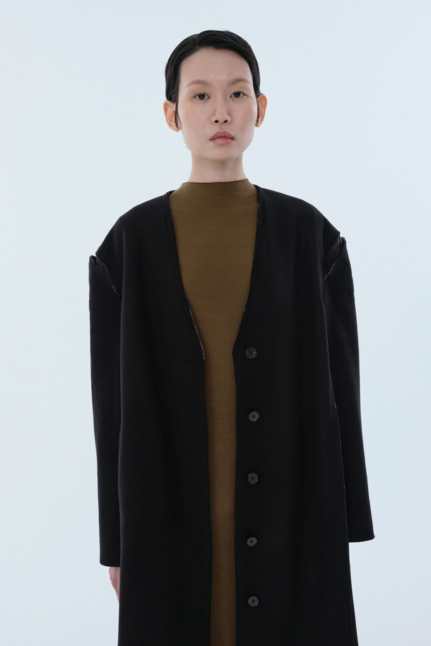 RE;CODE - 코트 - [RE;CODE 여성] Unbalanced Slit Shoulder Coat