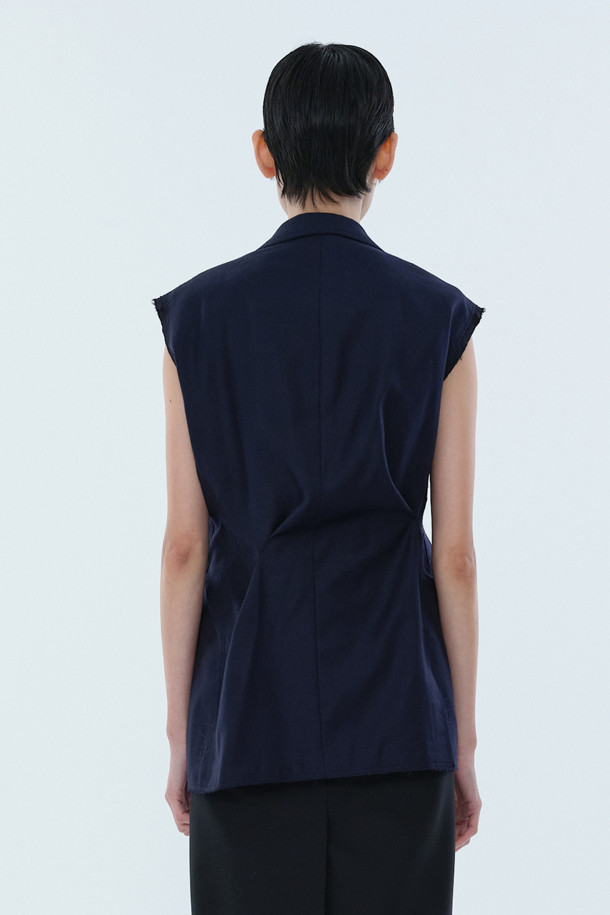 RE;CODE - 베스트 - [RE;CODE 여성] Crushed Asymmetirc Slim Vest