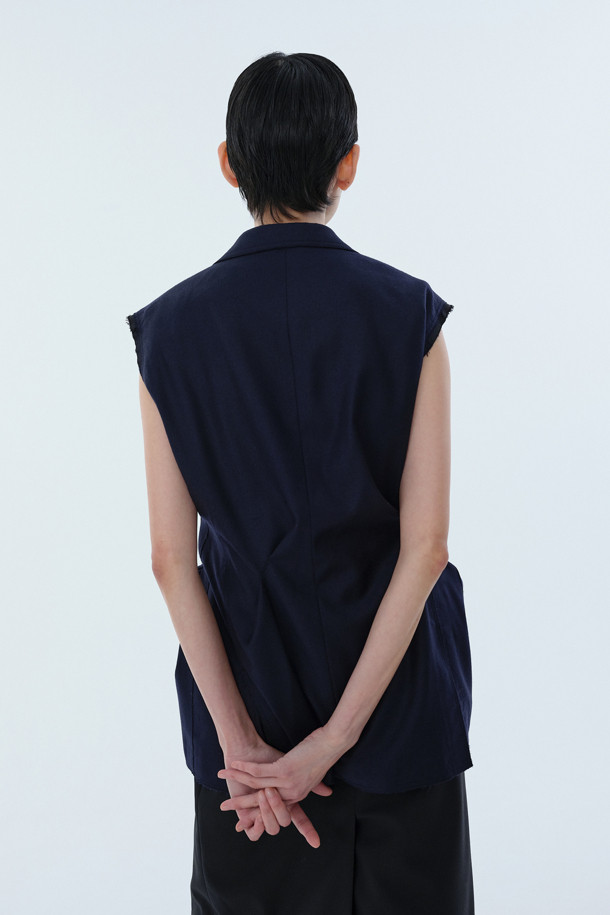 RE;CODE - 베스트 - [RE;CODE 여성] Crushed Asymmetirc Slim Vest