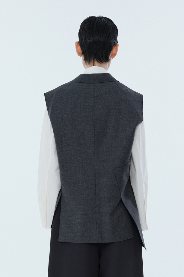 RE;CODE - 베스트 - [RE;CODE 여성] Crushed Mixed Pannel Boxy Vest