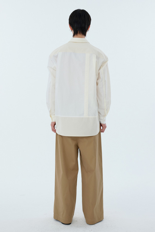 RE;CODE - 긴팔셔츠 - [RE;CODE 남성] Asymmetry Patchwork Shirt