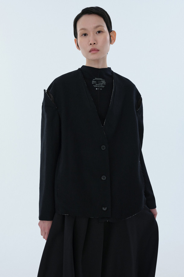 RE;CODE - 자켓 - [RE;CODE 여성] V-neck Slit Shoulder Jacket Coat