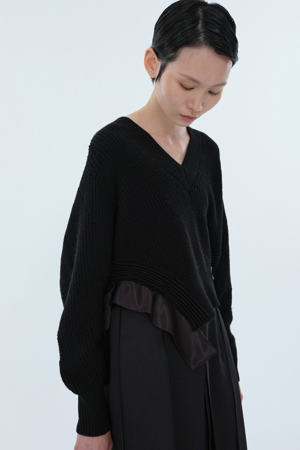 RE;CODE - 스웨터 - [RE;CODE 여성] Lining Patchwork Sweater