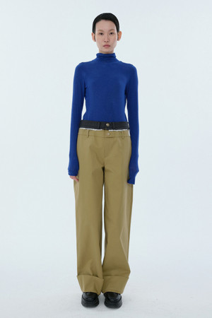 [RE;CODE 여성] Double Waist Cotton Trousers