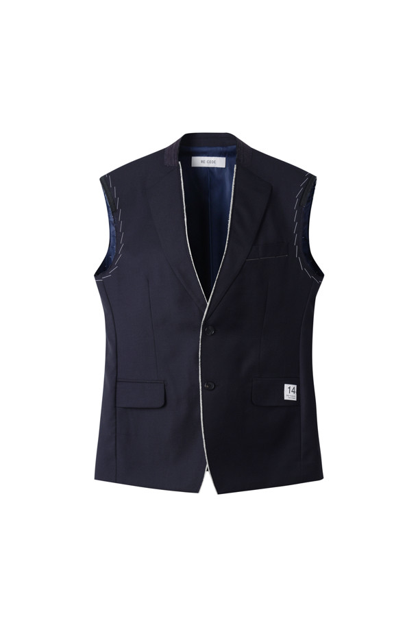 RE;CODE - 베스트 - [RE;CODE 여성] Stitch Point Contrast-Stitch Vest