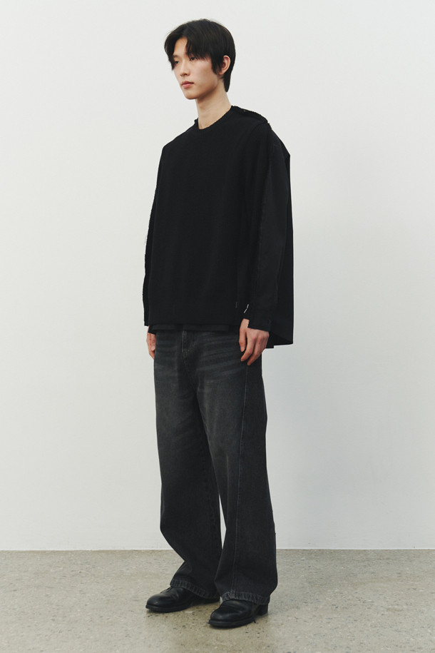 RE;CODE - 스웨터 - [RE;CODE 남성] Back Shirt Knit Top