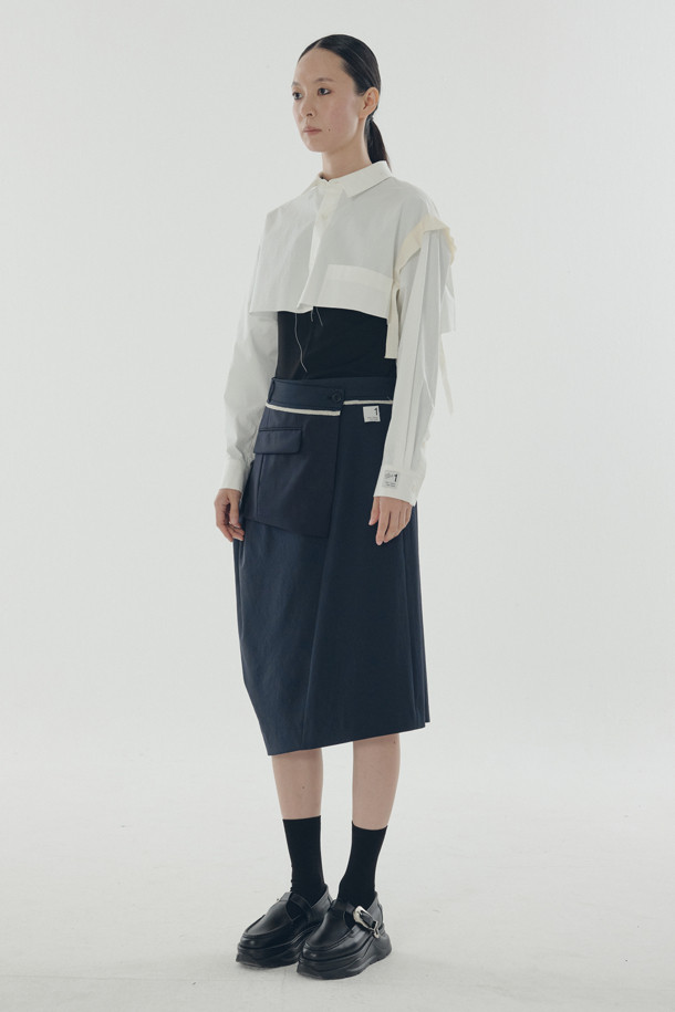 RE;CODE - 미디스커트 - [RE;CODE 여성] Jacket Mixed Patch Skirt