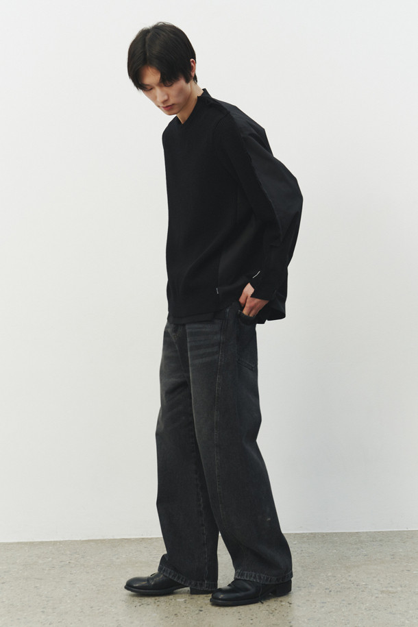 RE;CODE - 스웨터 - [RE;CODE 남성] Back Shirt Knit Top