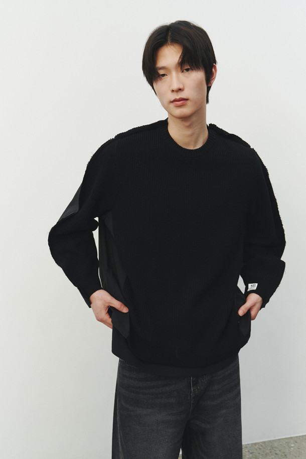 RE;CODE - 스웨터 - [RE;CODE 남성] Back Shirt Knit Top