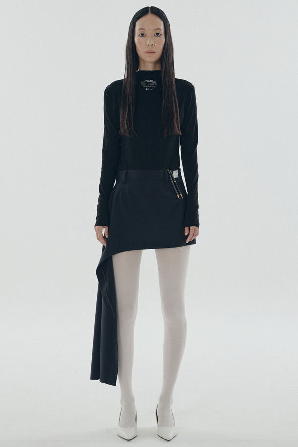 RE;CODE - 롱스커트 - [RE;CODE 여성] Asymmetric Draped Skirt