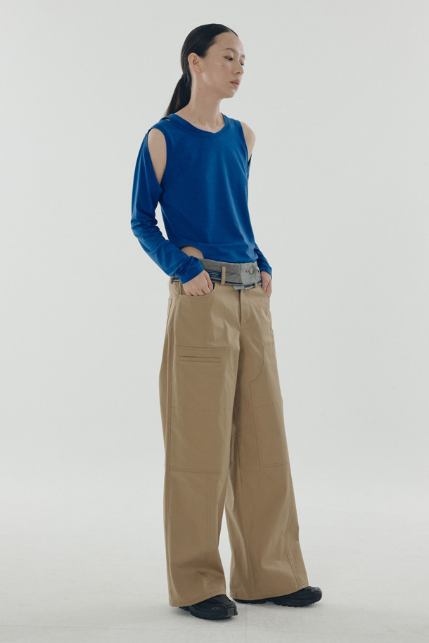 RE;CODE - 롱/미디팬츠 - [RE;CODE 여성] Waist Band Big Pocket Pants