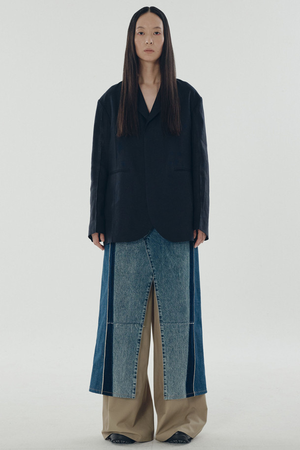 RE;CODE - 롱/미디팬츠 - [RE;CODE 여성] Raw Edged Two Tuck Pants