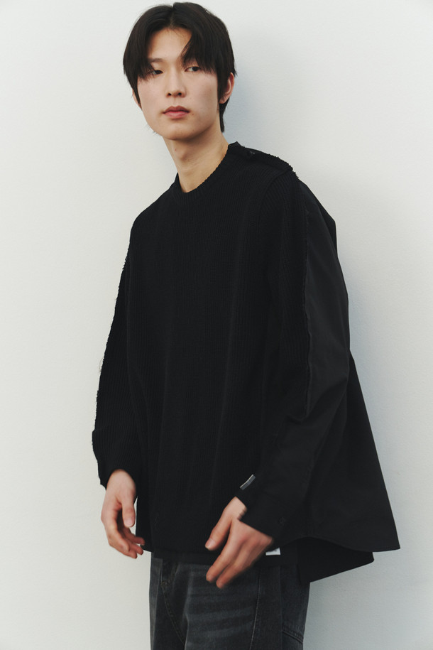 RE;CODE - 스웨터 - [RE;CODE 남성] Back Shirt Knit Top